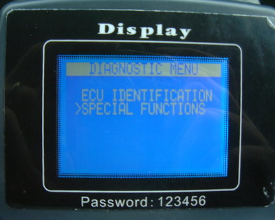 Select &quot;Special functions&quot;